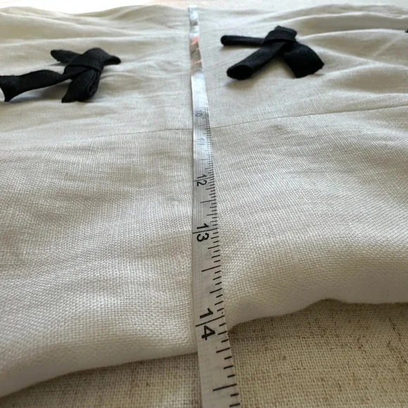 NWT Reformation Essie Linen Top White w Black Bows 4 - Picture 13 of 13
